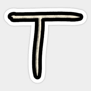 Hand Drawn Letter T Sticker